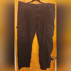 Wrangler Five Star Flax Relaxed Fit Cargo Mens Black Pants 44x30